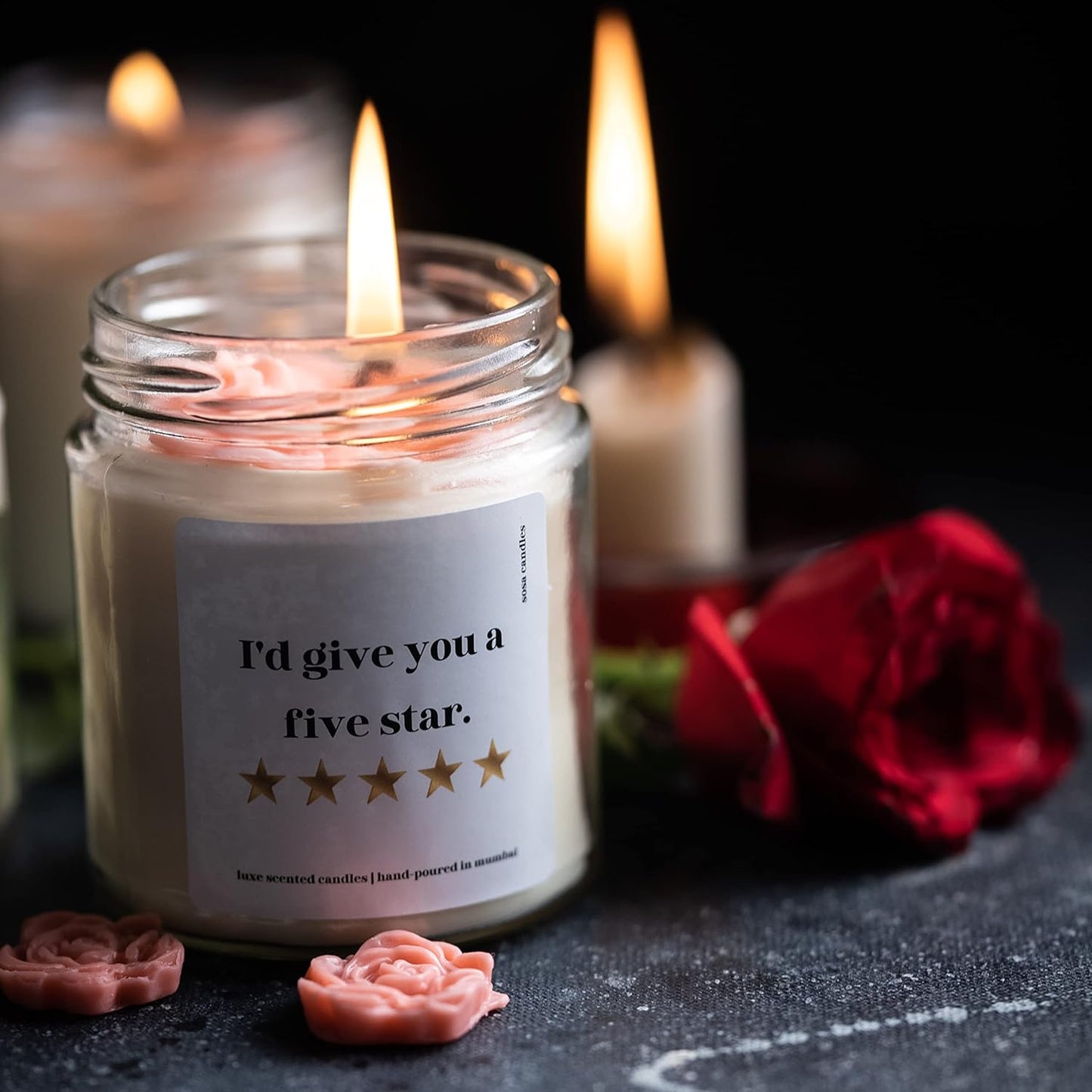 Valentine's Day Candle - I'd Give You a 5 Star Scented Candle