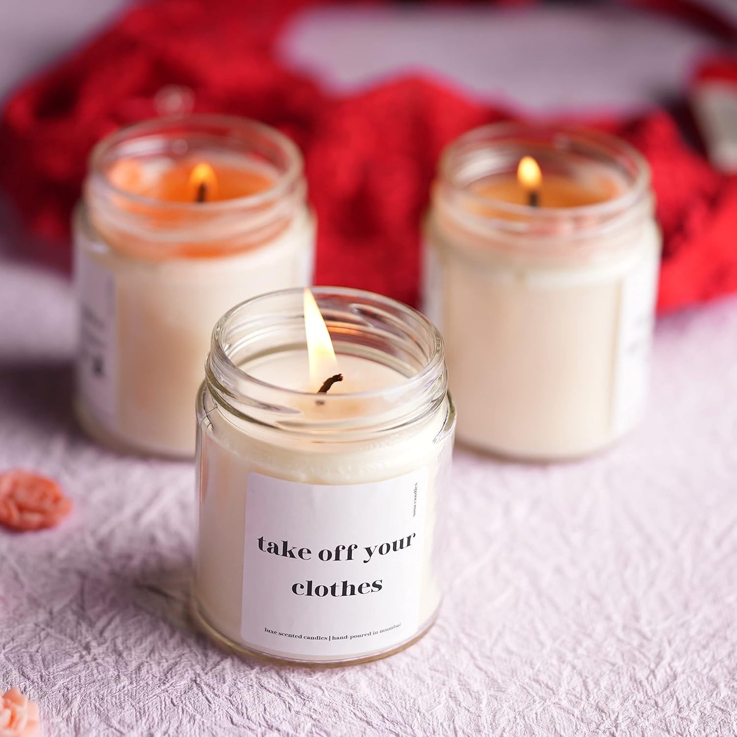 Valentine Candle Gift For Girlfriend and Boyfriend - Take Off Your Clothes Scented Candle