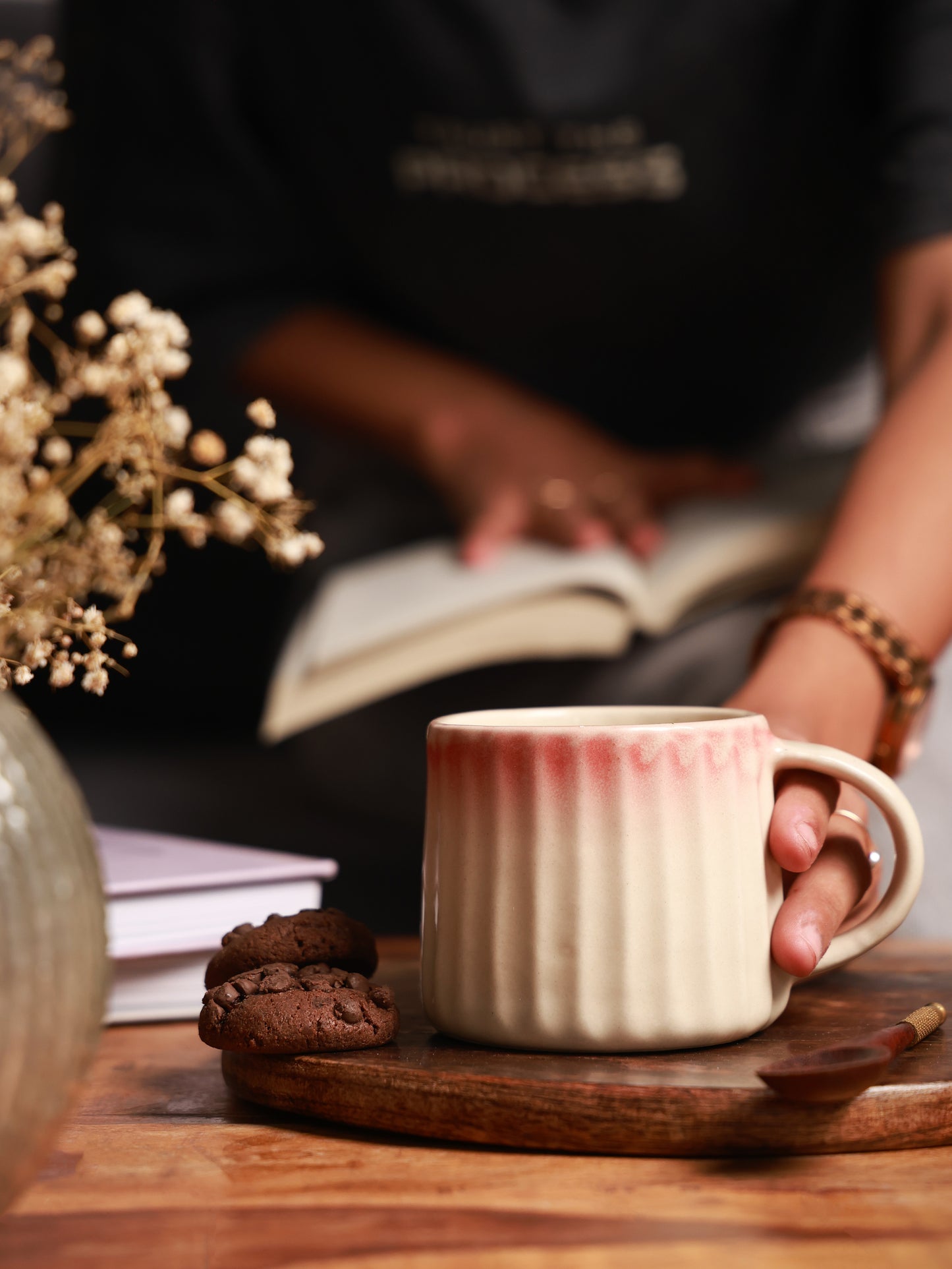 SOSA Blush-Drip Ceramic Mug – Rose Fade Edition