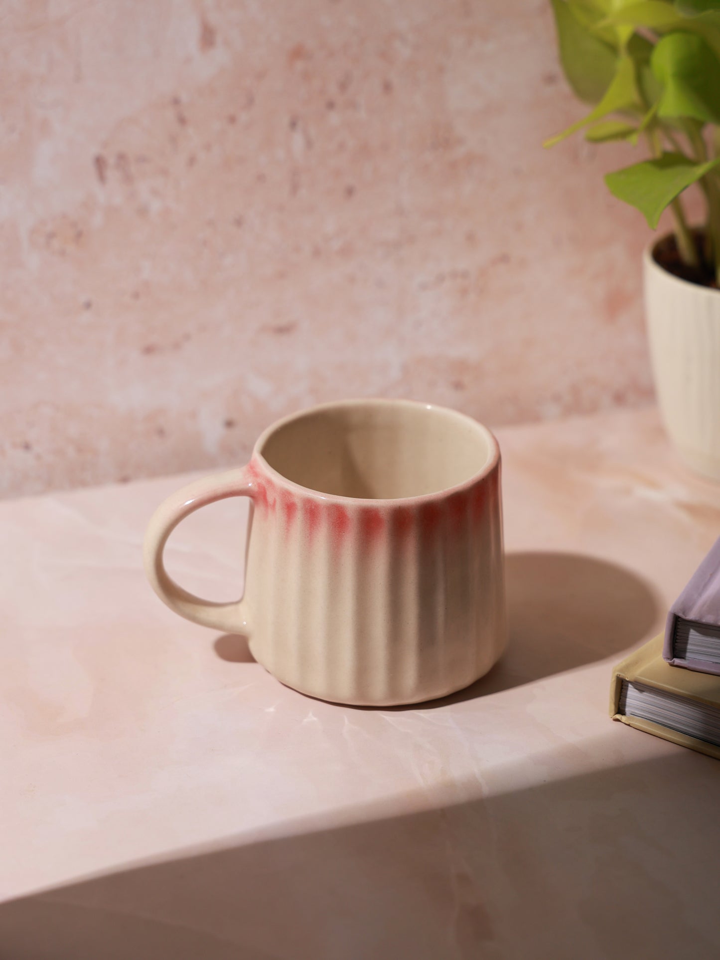 SOSA Blush-Drip Ceramic Mug – Rose Fade Edition