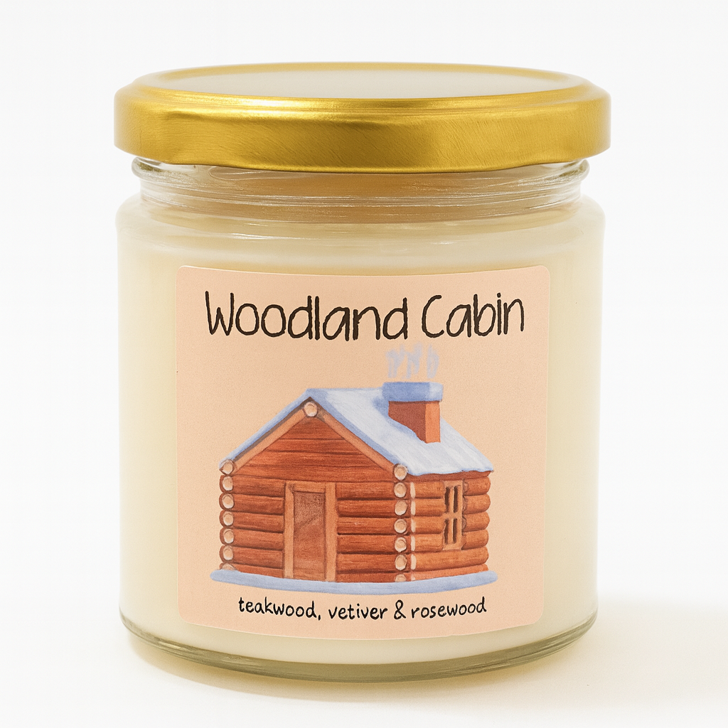 Woodland Cabin – Teakwood, Vetiver & Rosewood Scented Candle