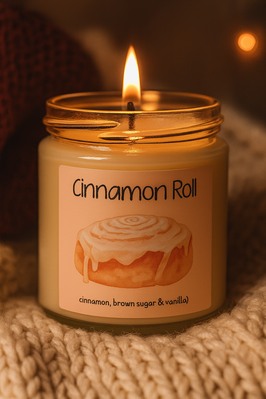 Cinnamon Roll – Cinnamon, Brown Sugar & Vanilla Scented Candle
