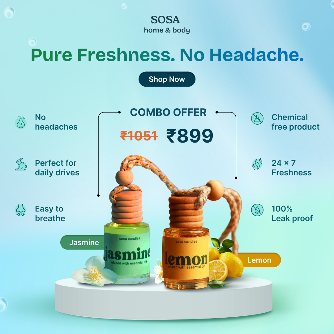 Jasmine & Lemon Car Perfume Combo