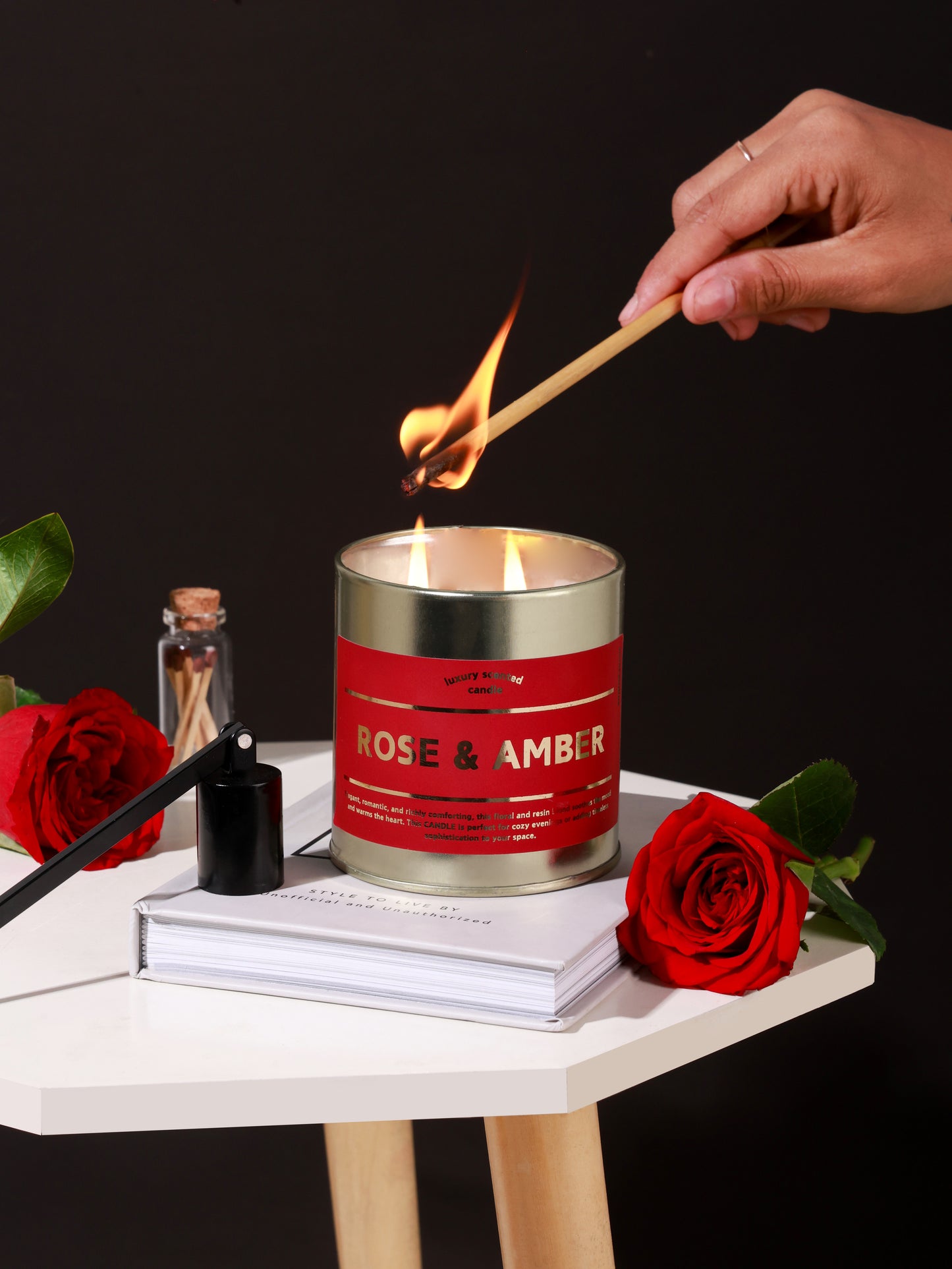 hand-poured floral candle for self-care
