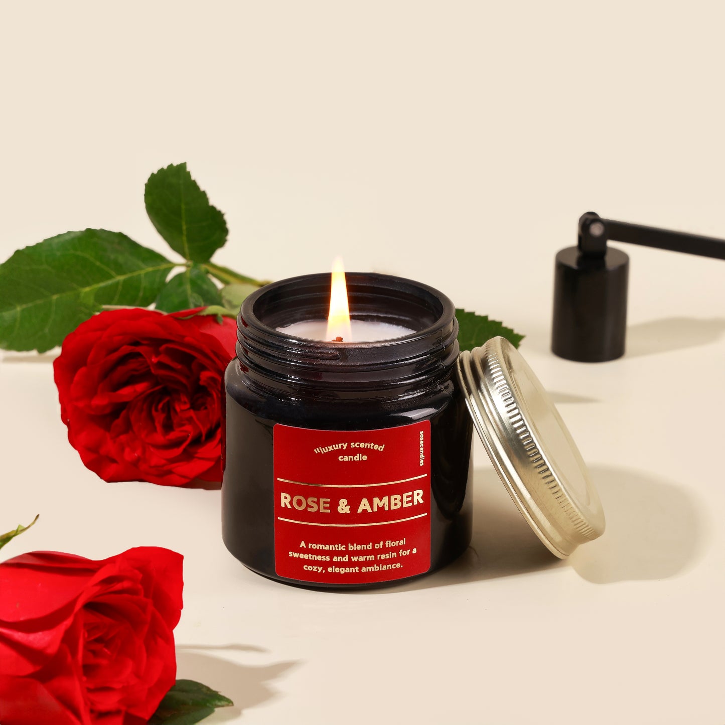 hand-poured floral candle for self-care