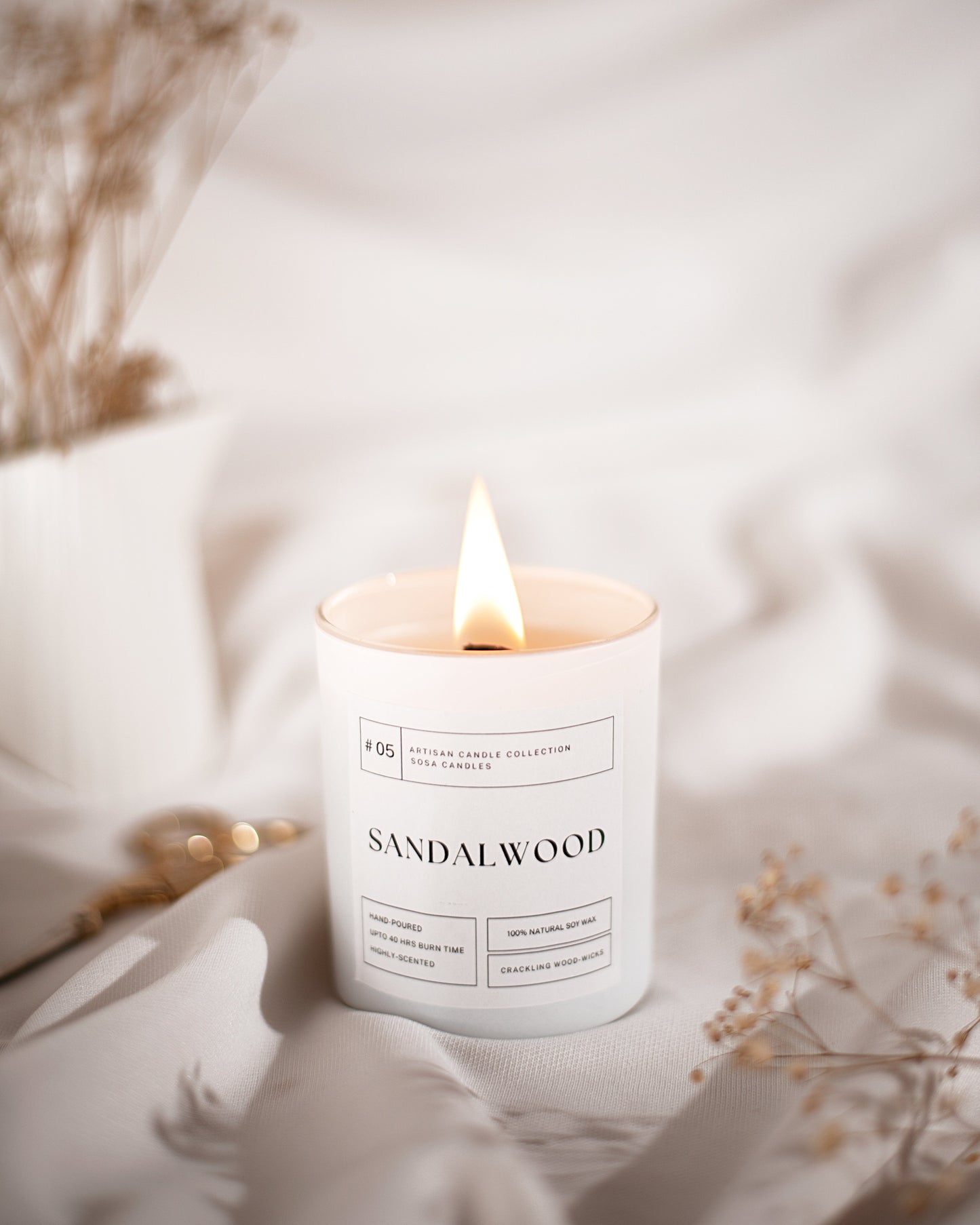 Sandalwood Woodenwick Candle
