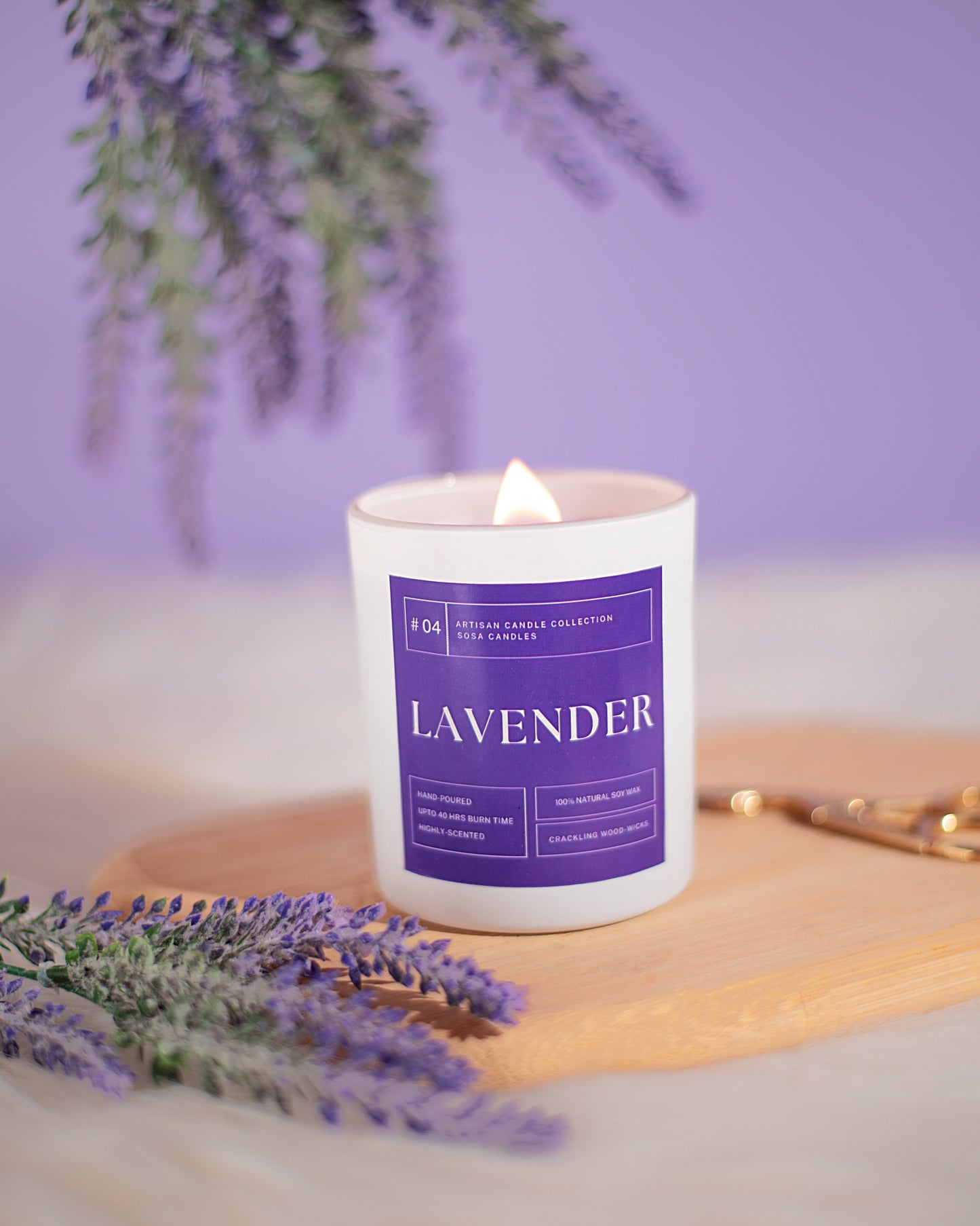 Lavender WoodenWick Candle