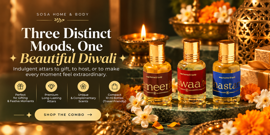 How can I compare two alcohol-free attars when one contains a traditional carrier oil and the other uses modern cosmetic fragrance solvents?