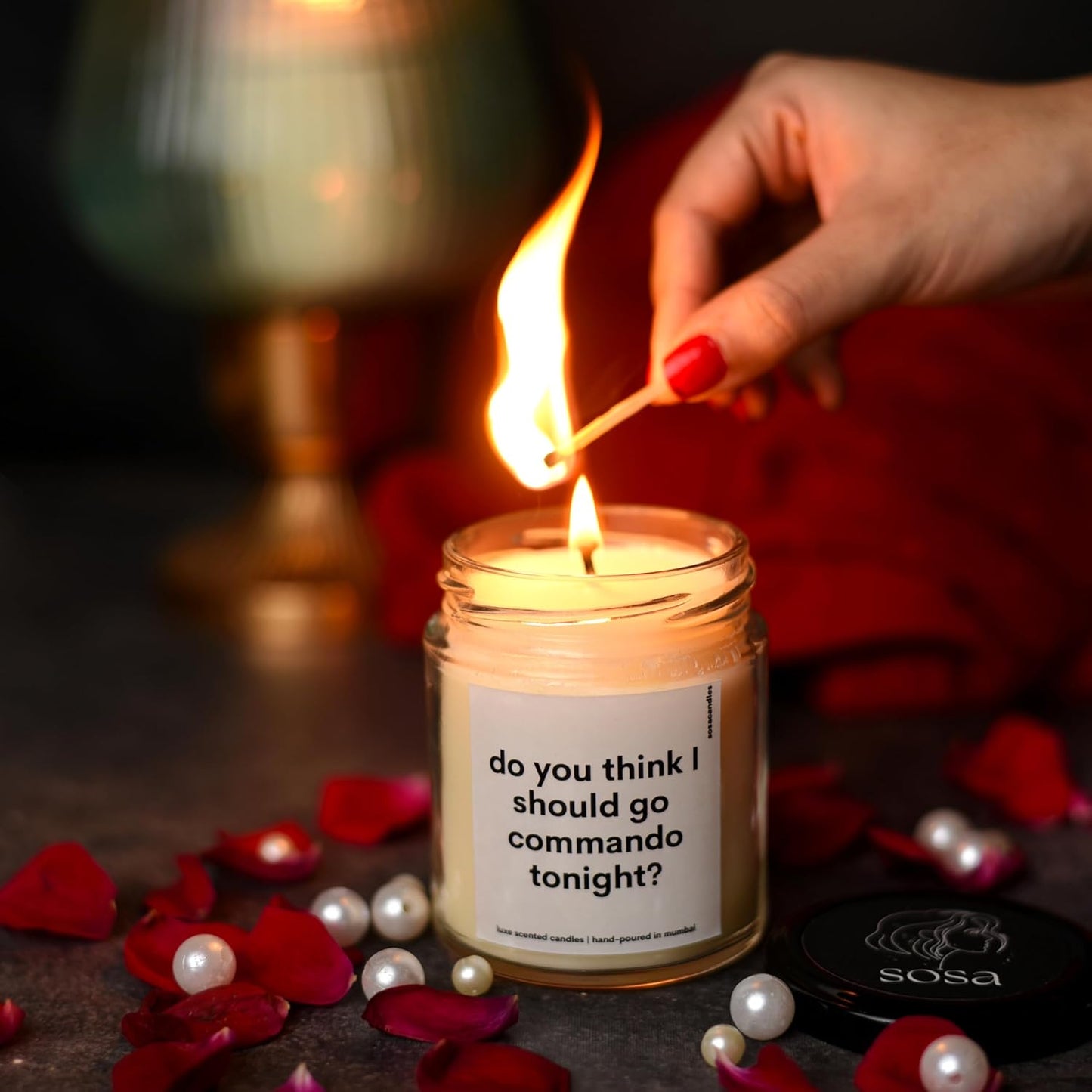 Commando Tonight - Highly Scented Aroma Candles for Bedroom Decor | Valentine Gift for Girlfriend Boyfriend