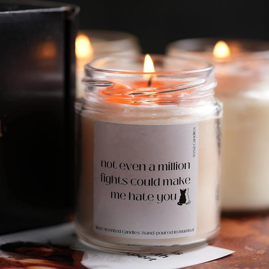 Best Birthday Candle Gift For Girlfriend - Not Even a Million Fights Could Make Me Hate You Scented Candle