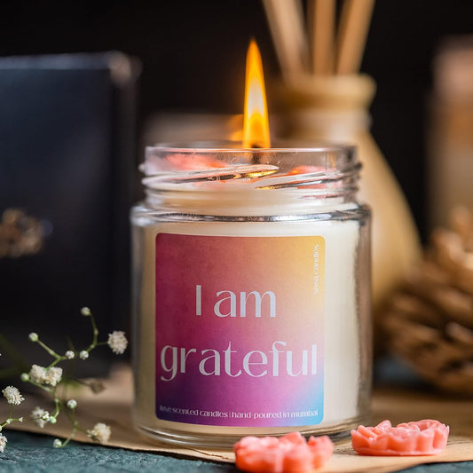 Positive Affirmation Scented Candle - I am Grateful
