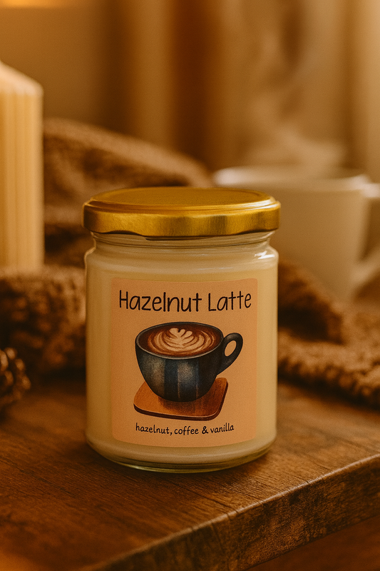 Hazelnut Latte – Hazelnut, Coffee & Vanilla Scented Candle