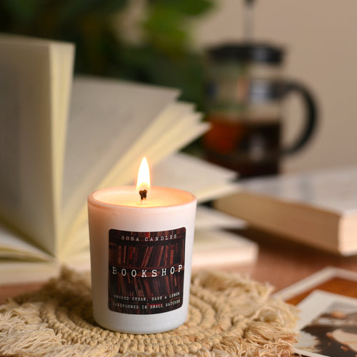 SOSA Bookshop scented jar candle