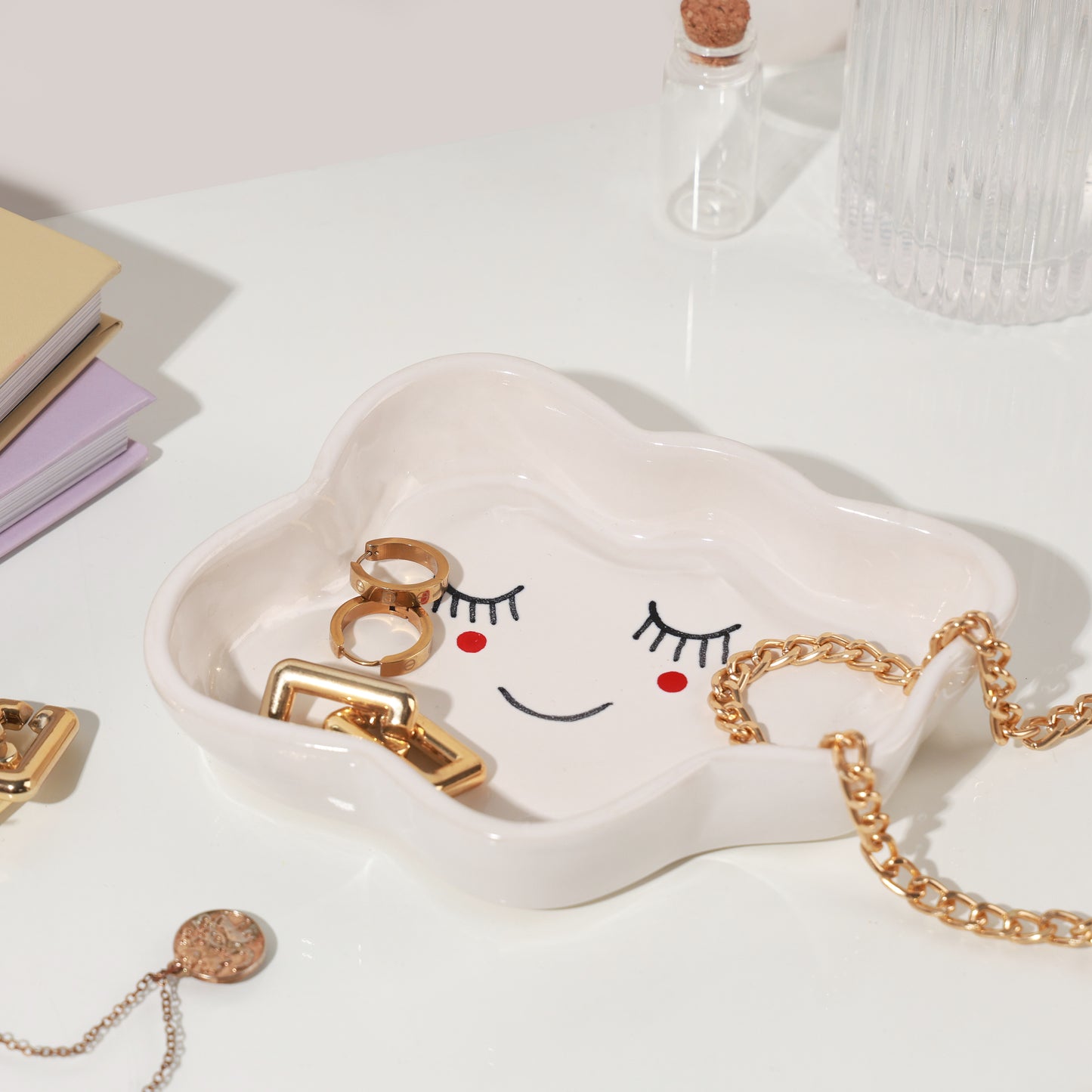 Cloud Trinket Dish | Ceramic Tray | White