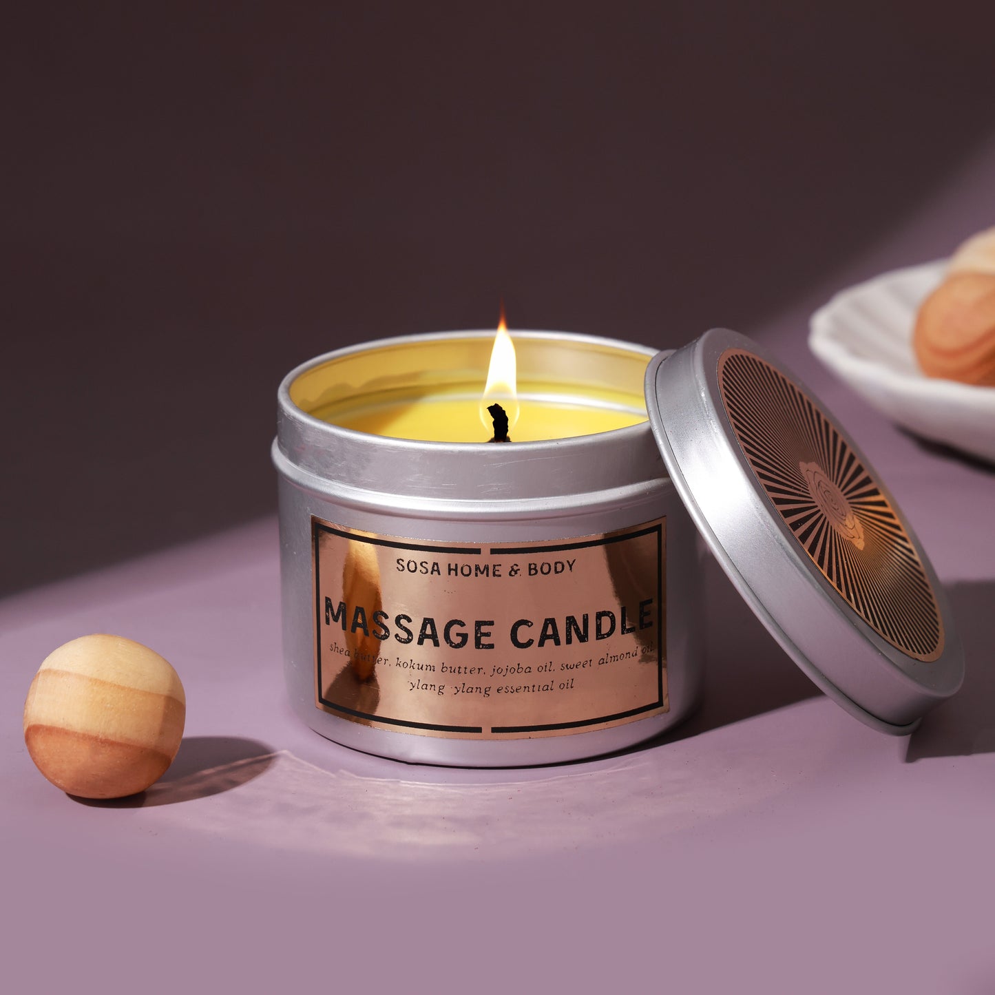 sosa massage oil candle